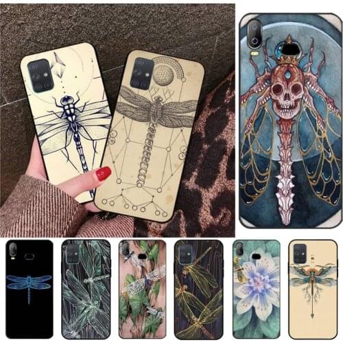 Art dragonfly Fly tattoo Phone Case For Samsung Galaxy A01 A11 A31 A81 A10 A20 A30 A40 A50 A70 A80 A71 A91 A51