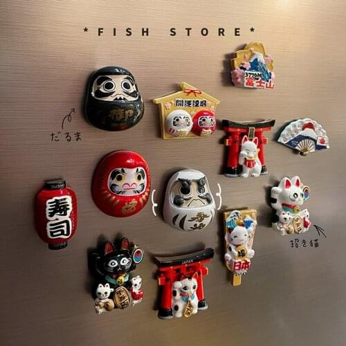 Export Creative Travel Souvenir Lucky Cat Fuji Mountain Cartoon Magnetic Sticker Fridge Magnet Magnetic Sticker Japan