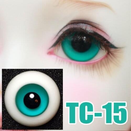 G10-155 children toy bjd 1/3 dolls props Accessoriess eyesball Black pupil without lines light green glass eye with box 1 pair