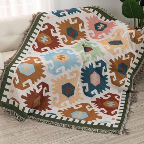 Aztec Navajo Towel Mat Throw Wall Hanging Cotton Rugs Classic Woven Machine Washable Picnic Sofa Blanket Home Decor 130x160cm