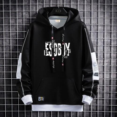 Quality Letter Print Mens Hoodies 2021 Japanese Style Hip Hop Casual Sweatshirts Streetwear Male Hoodies Harajuku Pullover Tops