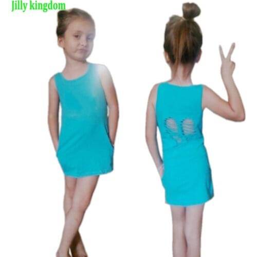 Summer vest girl dress cotton kids baby dress hollow out girls clothing infant princess dress baby girl clothes kids dress