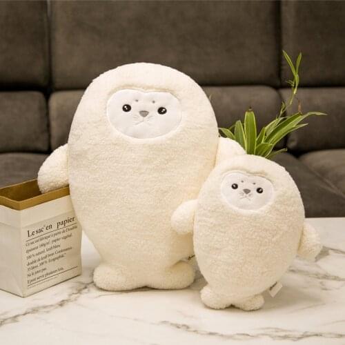 Soft Seal Pillow Novelty Sea Lion Sea World Animal Doll Plush Stuffed Toy Baby Sleeping Pillow Kids Gifts Decorative Cushion