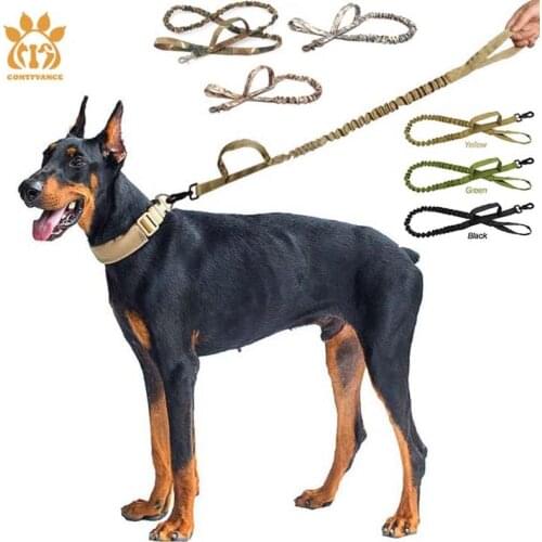 Outdoor Tactical Retractable Adjustable Dog Leash Durable Nylon Assault Combat Dog Leash Multiple Colors Matching Collar & Vest