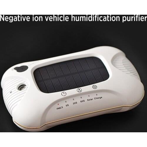 New Model Solar Charging Battery Car Air Purifier Anion Aromatherapy Humidifier Car Oxygen Bar Remove Formaldehyde Smoke Odor