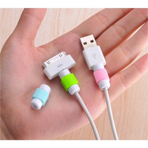 Wholesale 200pcs cute mixed color cable protector management for iphone cable holder organizer cord protector free shipping