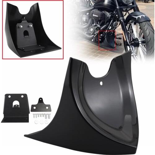 For Harley Sportster Iron 883 1200 XL Motorcycle Front Bottom Spoiler Mudguard Air Dam Chin Fairing Bright Black