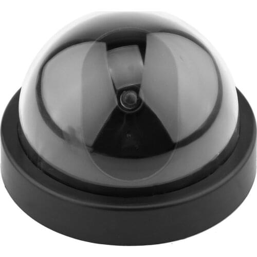 Black Plastic Smart Indoor/Outdoor Dummy Home Dome Fake CCTV Security Camera with Flashing Red LED Light CA-05 Dropshipping