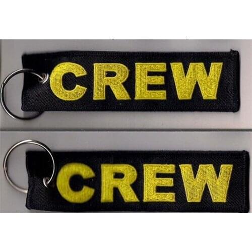 Custom Embroidered Keytag Crew Embroidered Crew Bag Tag