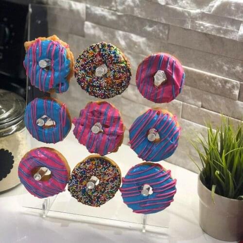 Donut Wall Acrylic Donut Holds Donut Birthday Decoration Candy Sweet Display Rack Baby Shower Wedding Birthday Table Decorations