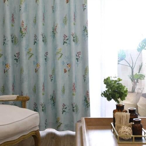High Precision Printing High Blackout Curtains for Living Room Bedroom Study Brocade Flower Printing Curtains Tulle Custom