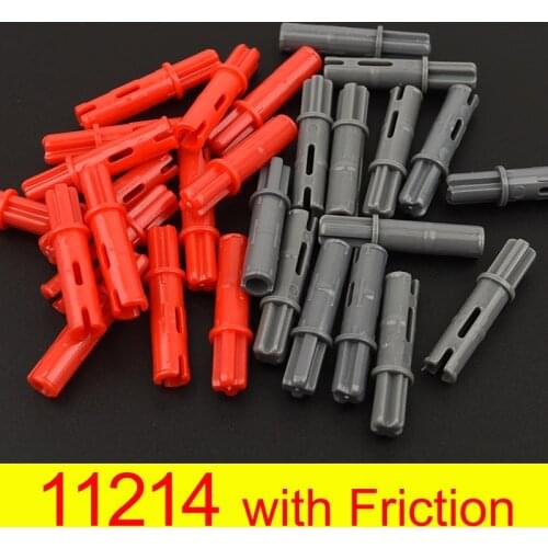 50PCS 11214 Axle Pin 3L with Friction Ridges Building Block Bricks Accessories Compatible Assembly Parts MOC DIY Education Toy