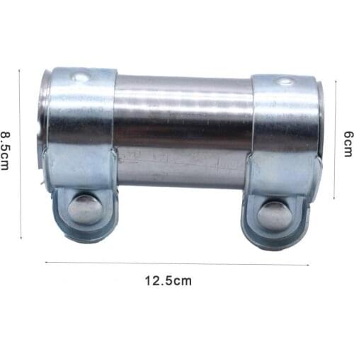 Muffler Tube Coupler Universal Replacement 45 x 125mm Exhaust Pipe Clamp Connector for Car Exhaust Systems Exterior Part