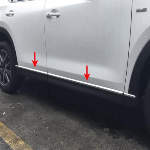 Steel Door Body Strips For Mazda CX-5 KF 2017-2018 Molding Cover Accessories