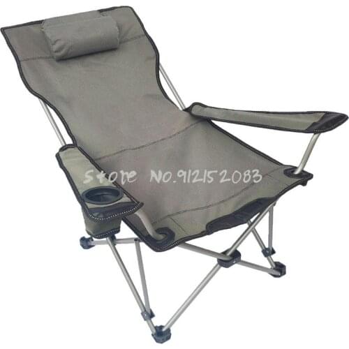 Outdoor Folding Chair Reclining Chair Portable Ultra Light Sitting Reclining Dual Purpose Lunch Break Chair Fishing Reclining Ch