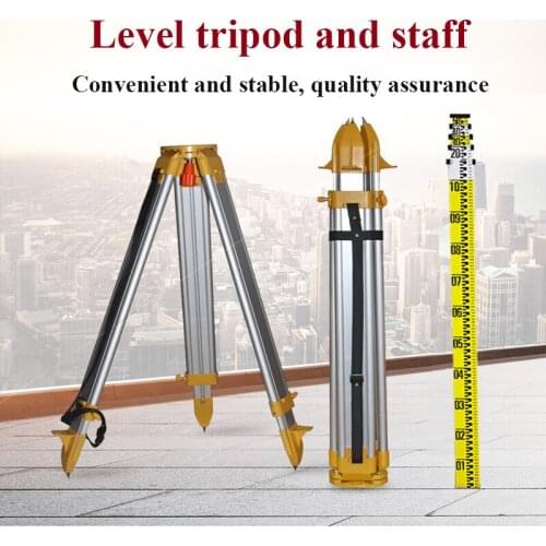 Aluminum Alloy Retractable Tower Ruler Optical Level Laser Stand Tripod For Automatic Optical Level/360 Level Measuring Tool