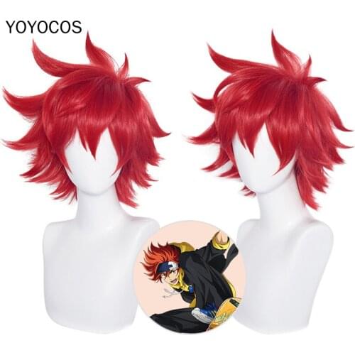 YOYOCOS SK REKI Cosplay Wig Anime Reki Kyan Cosplay Short Red Hair Heat Resistant Synthetic Hair SK8 the Infinity SK Eight