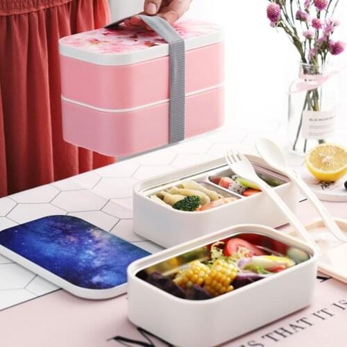 2-layer Lunch Box ,Stainless Steel Insulated Lunch Box Water Injection Tableware Portable Childrens Lunch Boxes Fresh-Keeping