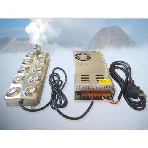 220V Household And Commercial Ultrasonic Mist Maker Fogger 10 Head Humidifier 4.5kg/H Atomizer