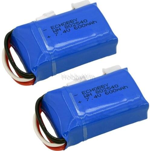 7.4V 2S 600mAh 20C LiPO Battery Power Pack for RC Model Airplane Helicopter Racing FPV Drone