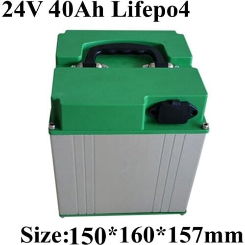 24v 40AH Lifepo4 40A BMS Ebike Rechargeable Battery Fo Motor RV Solar Energy Yacht Solar Light Golf Car UPS Lithium Battery + 5A