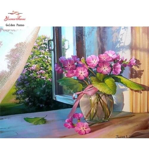 GOLDEN PANNO Diamond Painting Full Square 5D Diy Daimond Embroidery Diamant Mosaic Sale Displasy Broderie Diamant Floral Picture