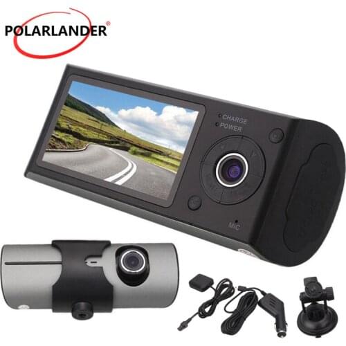 2.7 Inch Dual Camera 3D G-Sensor Cam Video Recorder Dual Lens TFT LCD With GPS X3000 R300 140 Degree Wide Angle Vehicle Car DVR