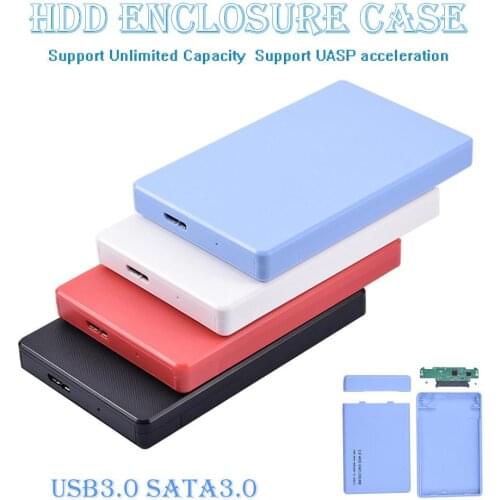 2.5 hdd case usb 3.0 to SATA SSD External Case 5Gbps Mobile Hard Disk Box for Laptop Black Blue White Red hdd docking station