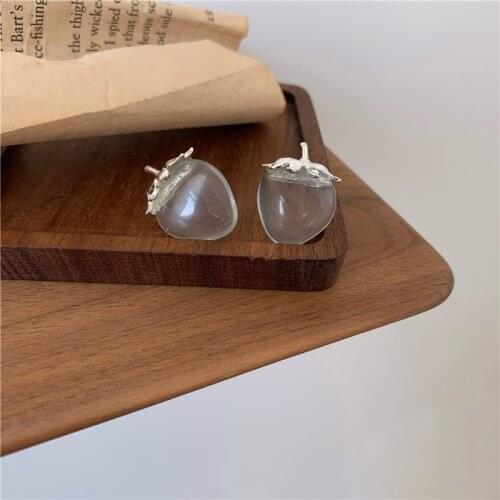 DAVINI Clear Strawberry Earring Stud Sweet Drop Earring Brincos New Korean Design Wedding Party Jewelry For Women Female MG422