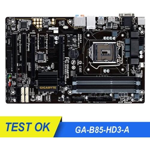 For Gigabyte GA-B85-HD3-A Desktop Mainboard LGA 1150 Intel B85 DDR3 2G SATA3 USB3 B85-HD3-A 100% Original Motherboard Used