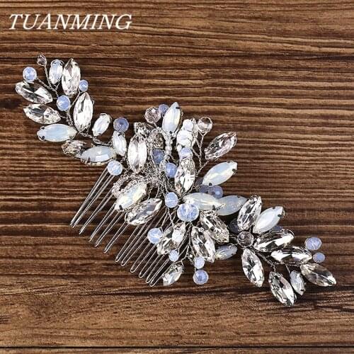 Crystal Hair Combs Bride Headpieces bijoux de tete mariage Hair Combs Head Accessories Women