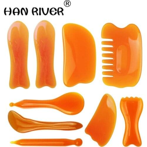 HANRIVERResin rod dial scrapping plate reinforced bar face fish eye massager facial scrapping the head meridian