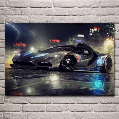 Machine Art Supercar Rendering sport car artwork living room decoration home art decor wood frame fabric poster ME040