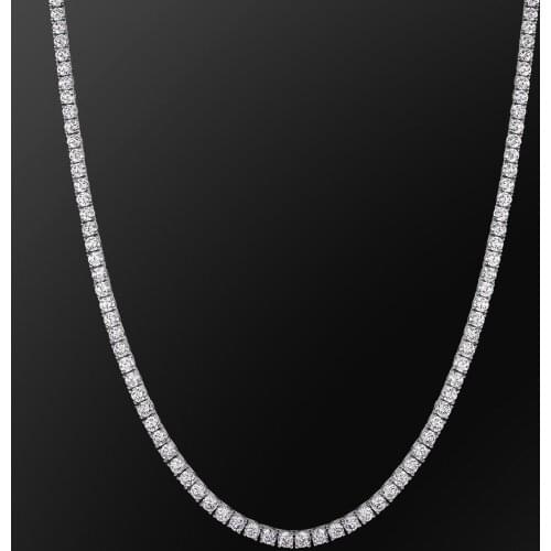 Mens 4mm zircon inlaid tennis bracelet or necklace wholesale