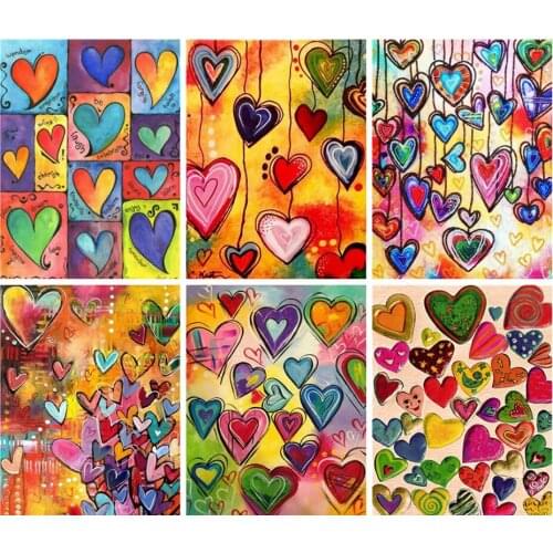 5D Diamond Painting Kits Love Heart Full Round With AB Drill Mosaic Embroidery Sale Cartoon Picture Of Rhinestones Home Decor