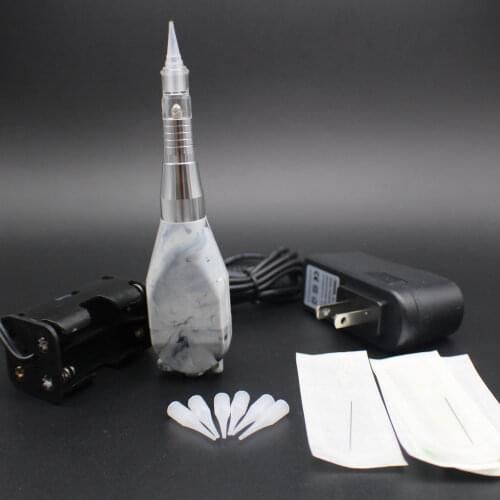 1 Kit Rechargeable Permanent Makeup Microblading Tattoo Machine Pen with 0.35mm*35mm needle Digital Eyebrow Tattoo Machine Pen