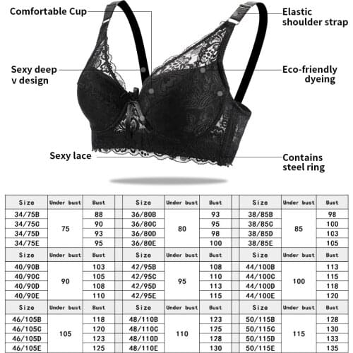 Plus Size bra sexy bralette crop top Underwear push up strapless bra bh lace Female bra Lingerie Brassiere sujetador biustonosz