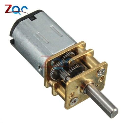 DC 12V 300RPM Gear Motor Electric Speed Reduction Shaft Diameter Reduction Gear Motor Full Metal Gearbox for RC Robot Model DIY