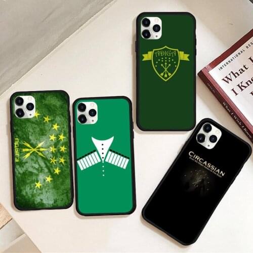 Adygea Circassian Flag Phone Case Rubber for iPhone 12 pro max mini 11 pro XS MAX 8 7 6 6S Plus X 5S SE 2020 XR case
