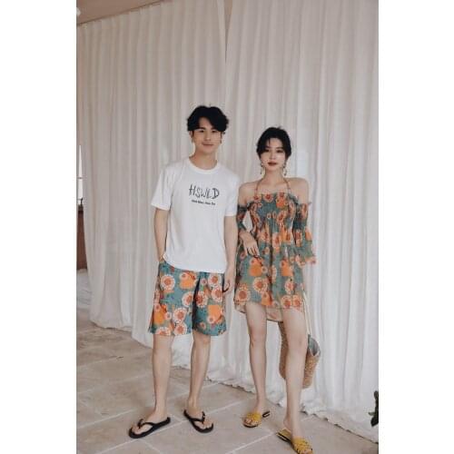 Couples Swimwear Beachwear Beach Shorts Fast Dry Swimwear Men Women Swim Surfing Board