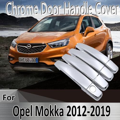For Opel Vauxhall Mokka X Buick Encore 2012~2019 Styling Stickers Decoration Chrome Door Handle Cover Refit Car Accessories