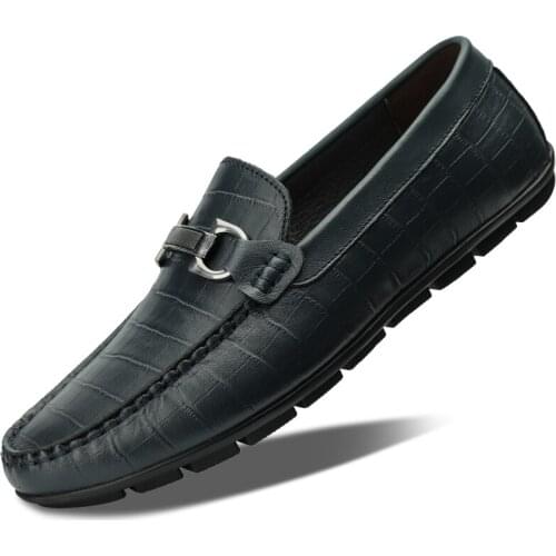 Italian Fashion Mens Casual Handmade Genuine Leather Shoes Slip on Business Dress Suit Men Shoe Zapatos Mujer Best Gifts Men