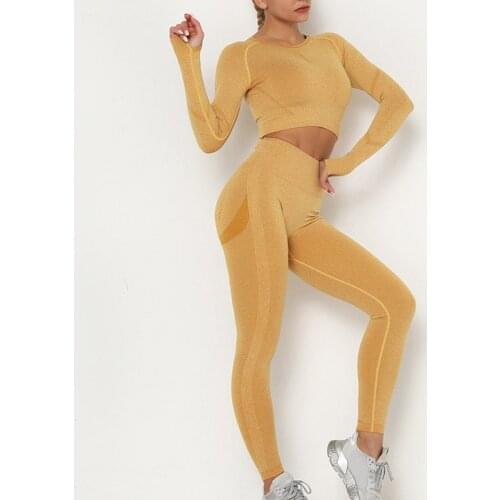 Hollow Out Seamless Yoga Set Sport Outfits Women Black Two 2 Piece Crop Top Bra Leggings Workout Gym suit Fitness Sport Sets