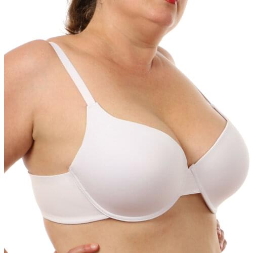 White bra big size 75 80 85 90 95 100 105 110 C D E F G H cup bras for women comfortable quality thin push up bra