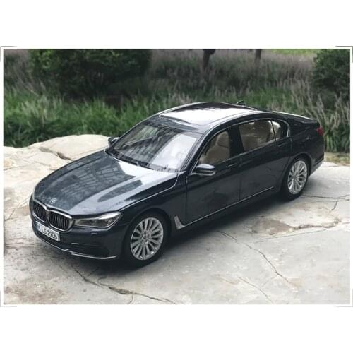 1/18 For BMW All New 7 Series 750 Li 2017 Diecast Metal Car Model Toys Gifts Collection Display Gray blue Metal,Plastic,Rubber