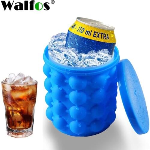 WALFOS Creative Silicone Ice Bucket Quick Ice Making Freezer Ice Cube Mold Iced Beverage Insulation Ice Bucket Personalized
