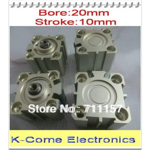 20mm Bore 10mm Stroke SDA 20-10 20810 Pneumatic Compact Air Cylinder SDA 20X10 Thin Type Cylinders
