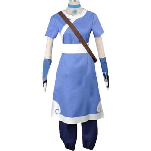 2020 Anime The Last Airbender Korra Water Tribe Outfit Cosplay Costume Halloween Outfit Custom Cosplay outfit