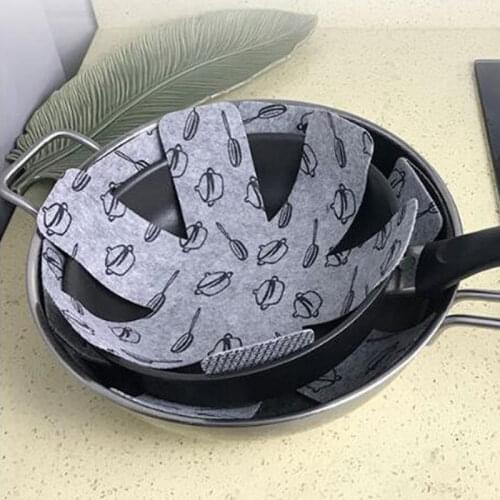3Pcs Non-stick Protection Pad Pan Bottom Heat Insulation Easy To Clean Felt Pan Pad for Table Pots and Pans Separator Placemat