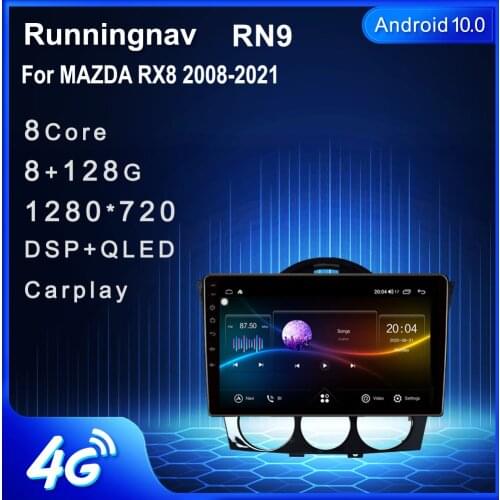 4G LTE Android 10.1 For MAZDA RX8 2008-2021 Car Radio Multimedia Video Player Navigation GPS RDS no dvd